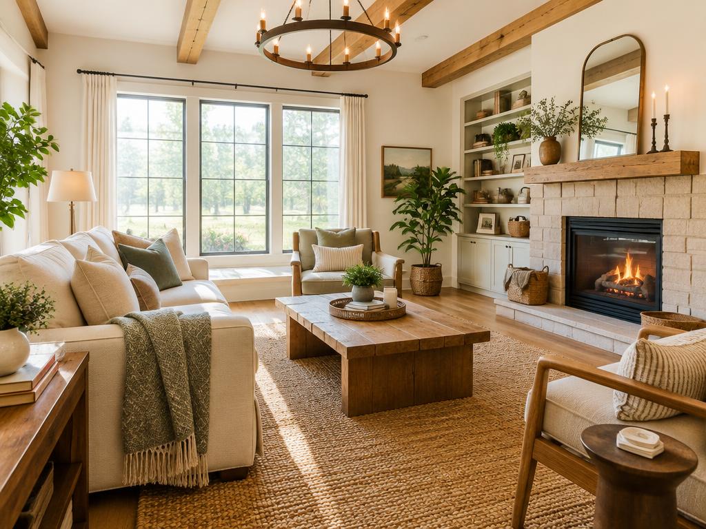 Warm, inviting living room